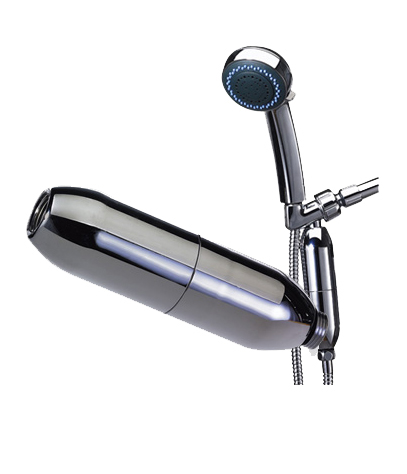 Dechlorinating In-Line Shower Filter for Hand-Held